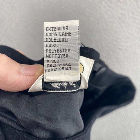 Talbots Skirt Womens 8 Petite Black Wool A Line Midi Gored Office Career Work - Picture 7 of 10